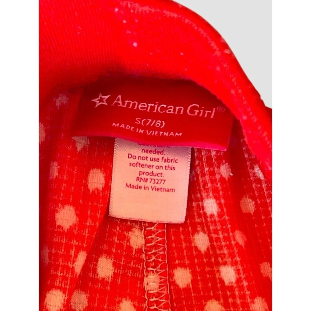 American Girl Pajama Set 2 PC Girl's Size Small 7/8 CHRISTMAS MERRY JOY JOLLY